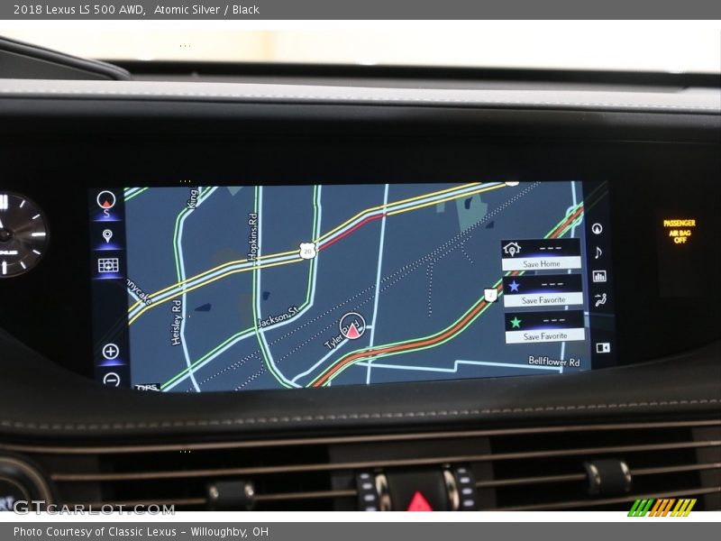 Atomic Silver / Black 2018 Lexus LS 500 AWD