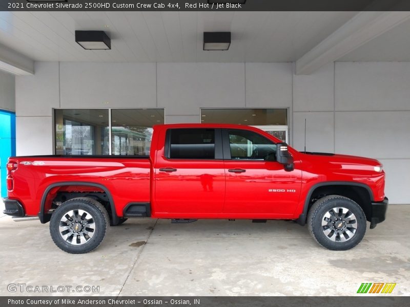 Red Hot / Jet Black 2021 Chevrolet Silverado 2500HD Custom Crew Cab 4x4