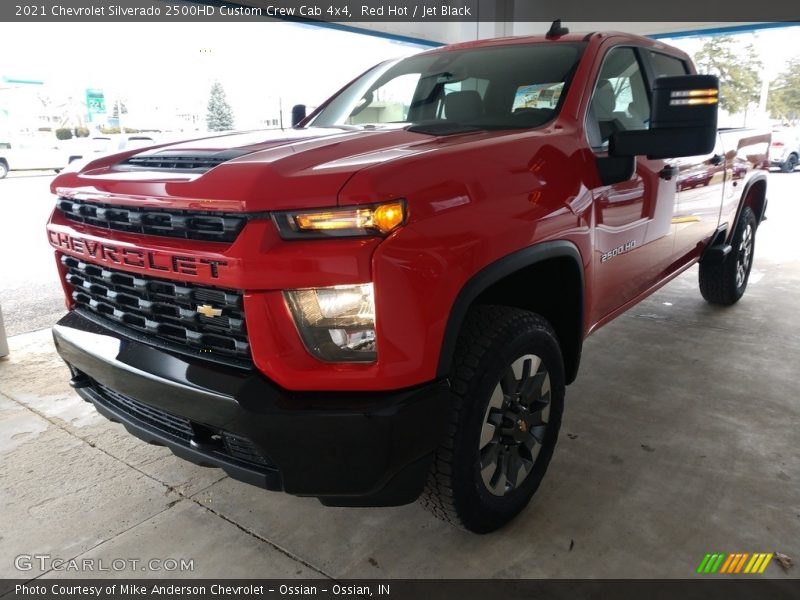 Red Hot / Jet Black 2021 Chevrolet Silverado 2500HD Custom Crew Cab 4x4