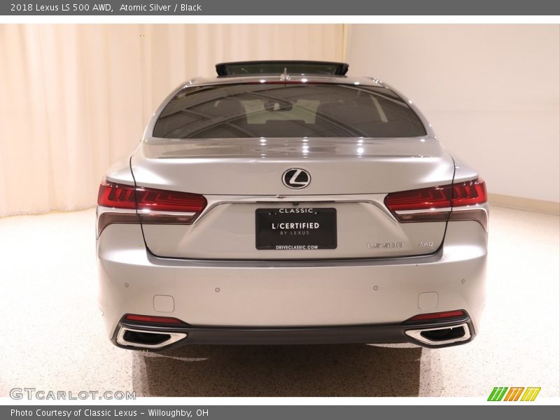 Atomic Silver / Black 2018 Lexus LS 500 AWD