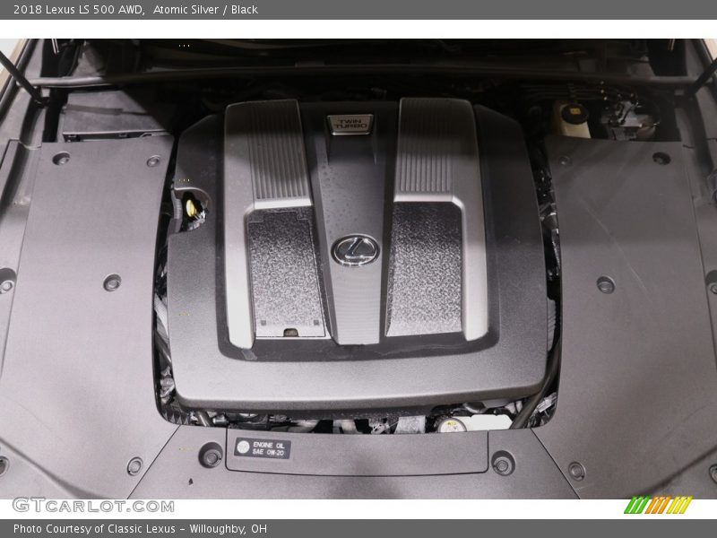 Atomic Silver / Black 2018 Lexus LS 500 AWD