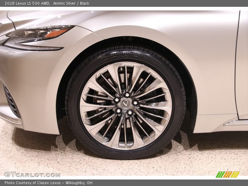 Atomic Silver / Black 2018 Lexus LS 500 AWD
