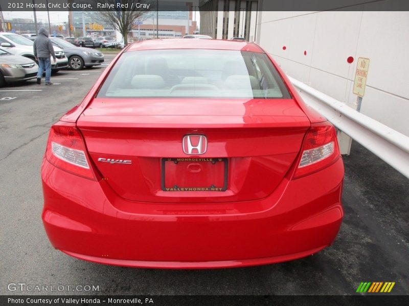 Rallye Red / Gray 2012 Honda Civic LX Coupe