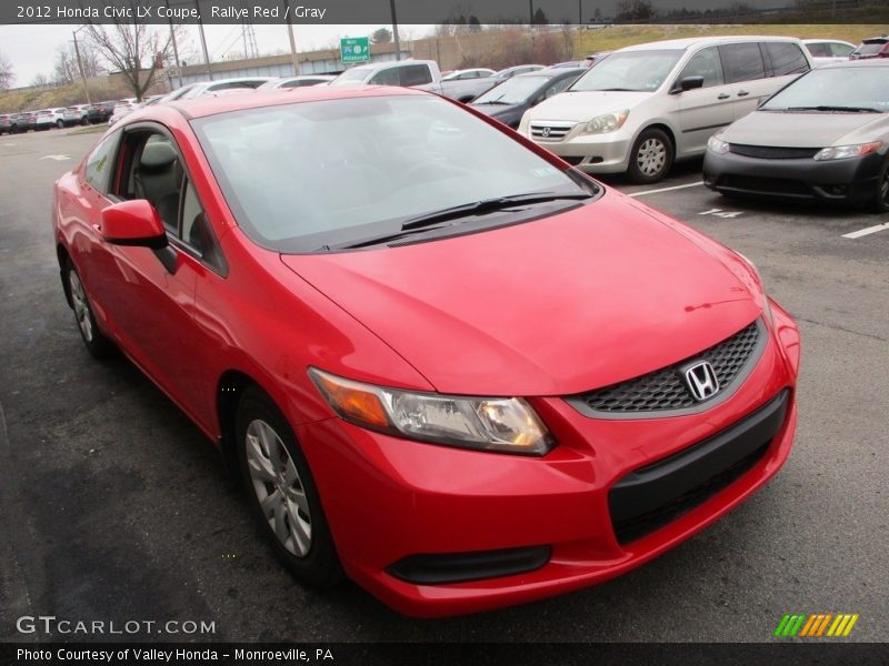 Rallye Red / Gray 2012 Honda Civic LX Coupe