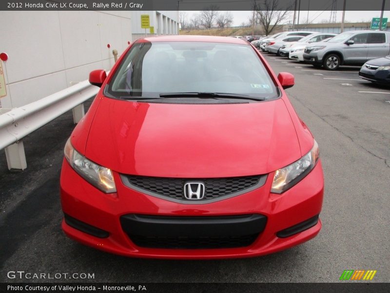 Rallye Red / Gray 2012 Honda Civic LX Coupe