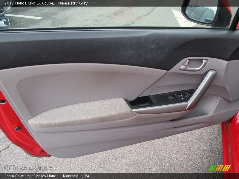 Rallye Red / Gray 2012 Honda Civic LX Coupe