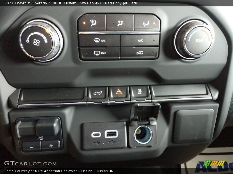 Red Hot / Jet Black 2021 Chevrolet Silverado 2500HD Custom Crew Cab 4x4