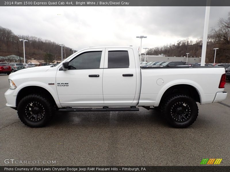 Bright White / Black/Diesel Gray 2014 Ram 1500 Express Quad Cab 4x4