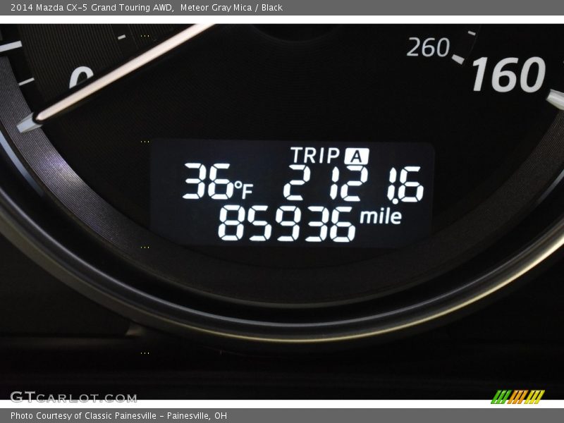 Meteor Gray Mica / Black 2014 Mazda CX-5 Grand Touring AWD