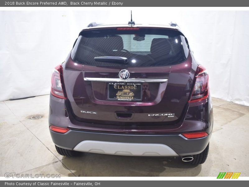 Black Cherry Metallic / Ebony 2018 Buick Encore Preferred AWD