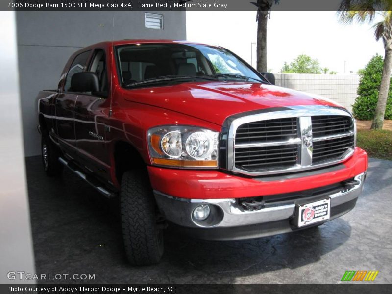 Flame Red / Medium Slate Gray 2006 Dodge Ram 1500 SLT Mega Cab 4x4