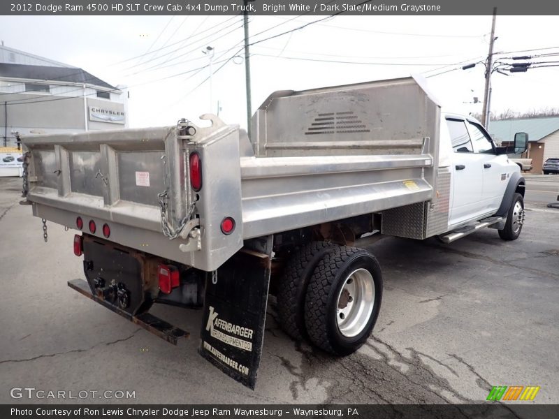 Bright White / Dark Slate/Medium Graystone 2012 Dodge Ram 4500 HD SLT Crew Cab 4x4 Dump Truck