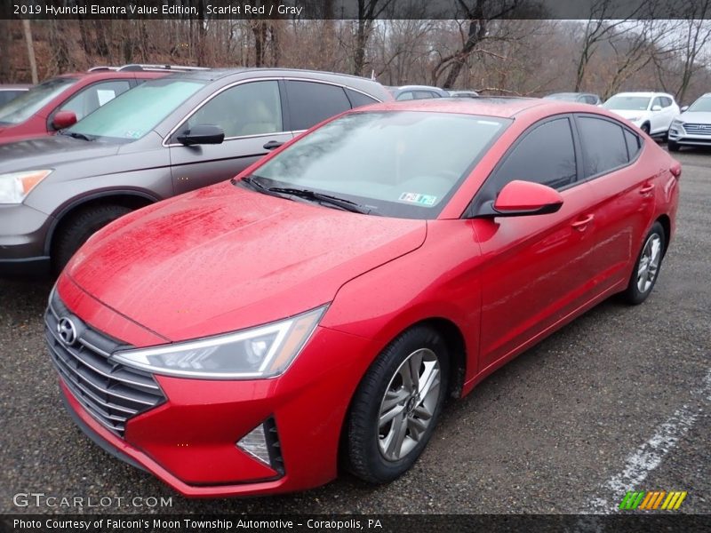 Scarlet Red / Gray 2019 Hyundai Elantra Value Edition