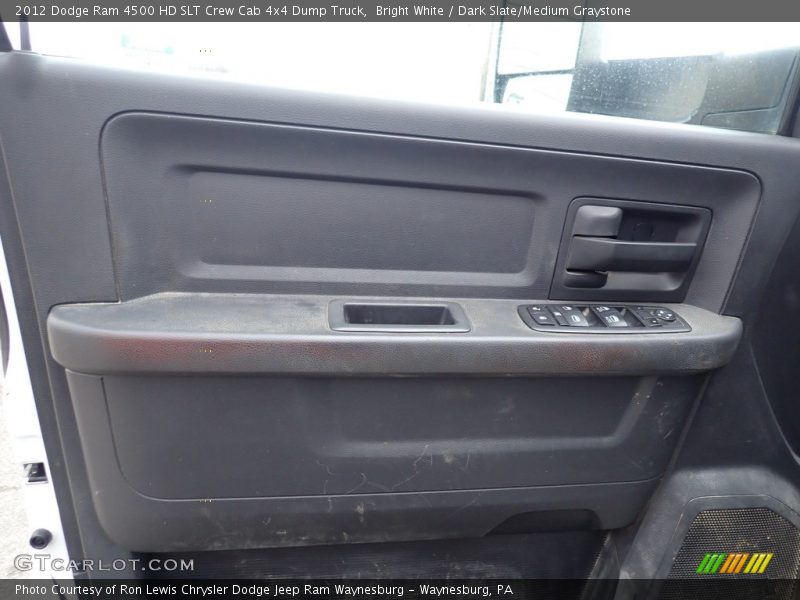 Bright White / Dark Slate/Medium Graystone 2012 Dodge Ram 4500 HD SLT Crew Cab 4x4 Dump Truck