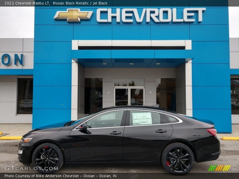 Mosaic Black Metallic / Jet Black 2021 Chevrolet Malibu LT