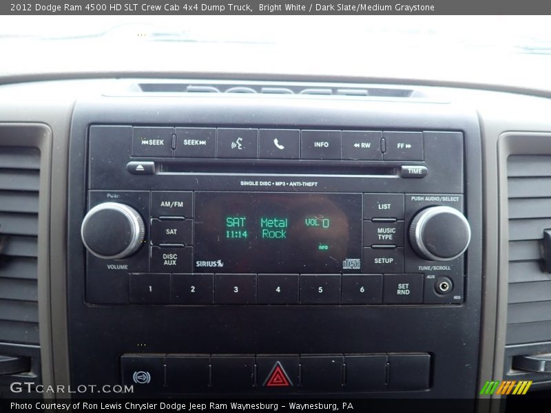 Controls of 2012 Ram 4500 HD SLT Crew Cab 4x4 Dump Truck