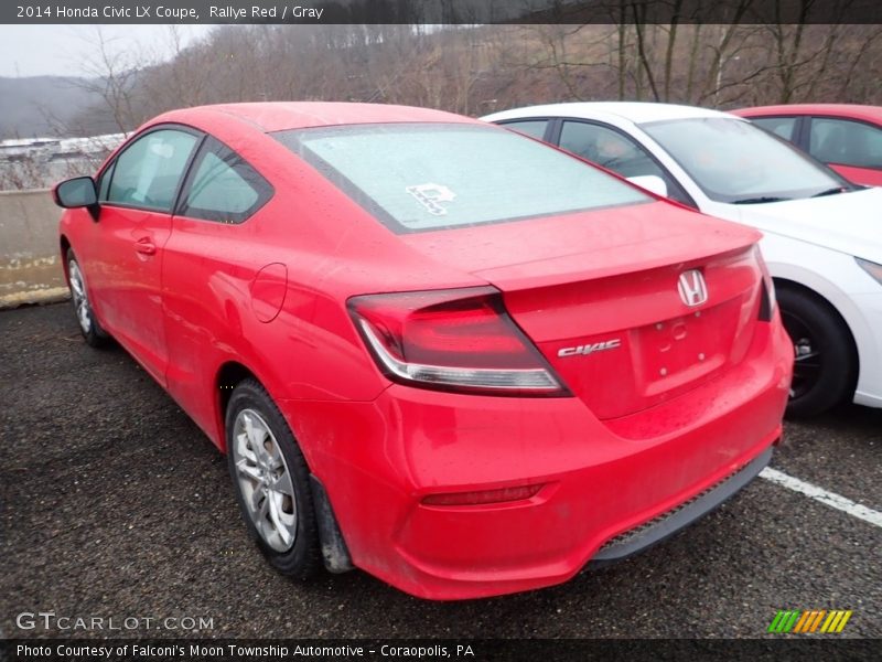 Rallye Red / Gray 2014 Honda Civic LX Coupe