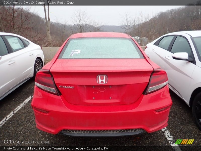 Rallye Red / Gray 2014 Honda Civic LX Coupe