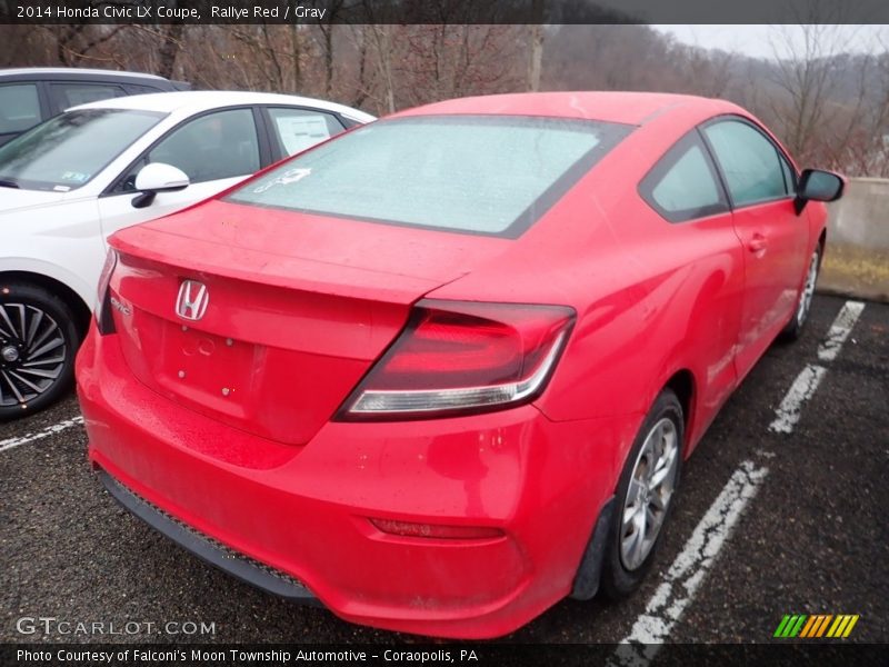 Rallye Red / Gray 2014 Honda Civic LX Coupe