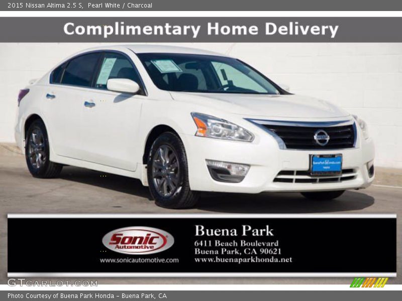 Pearl White / Charcoal 2015 Nissan Altima 2.5 S