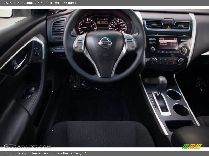 Pearl White / Charcoal 2015 Nissan Altima 2.5 S