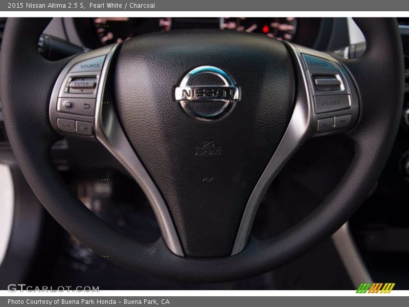Pearl White / Charcoal 2015 Nissan Altima 2.5 S