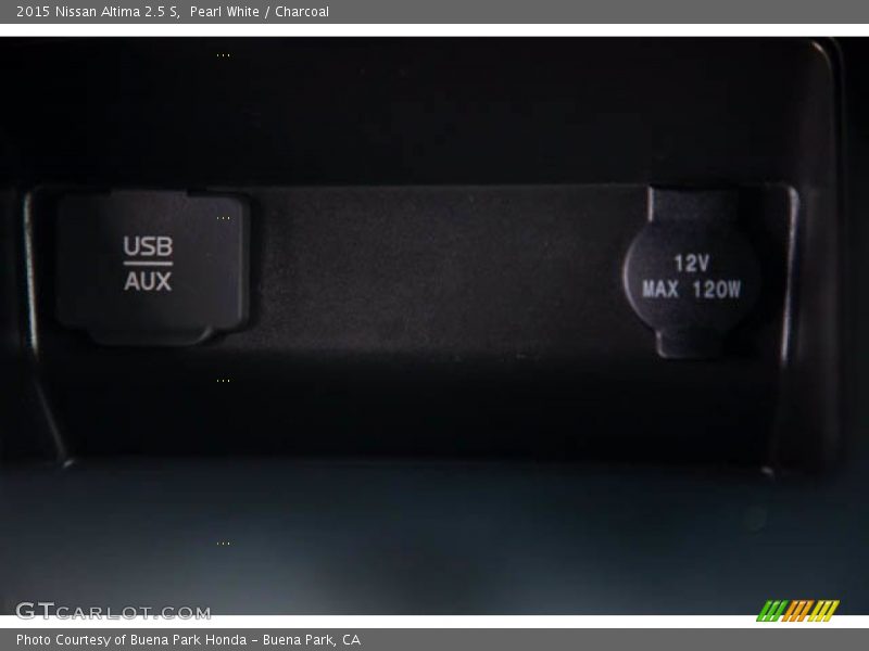 Pearl White / Charcoal 2015 Nissan Altima 2.5 S