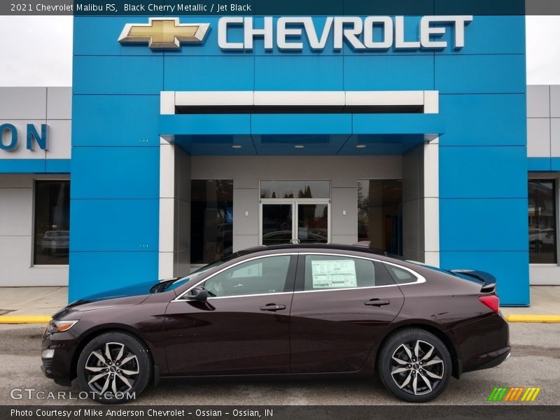 Black Cherry Metallic / Jet Black 2021 Chevrolet Malibu RS