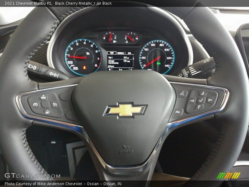Black Cherry Metallic / Jet Black 2021 Chevrolet Malibu RS