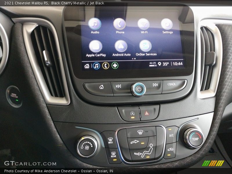 Black Cherry Metallic / Jet Black 2021 Chevrolet Malibu RS