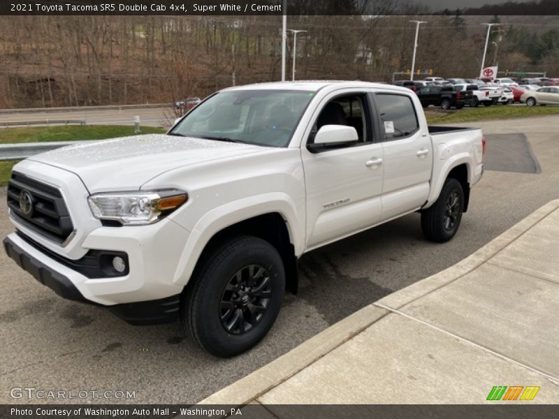 Super White / Cement 2021 Toyota Tacoma SR5 Double Cab 4x4