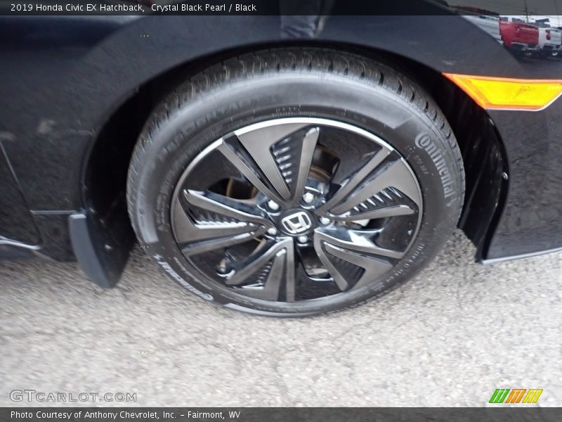 Crystal Black Pearl / Black 2019 Honda Civic EX Hatchback