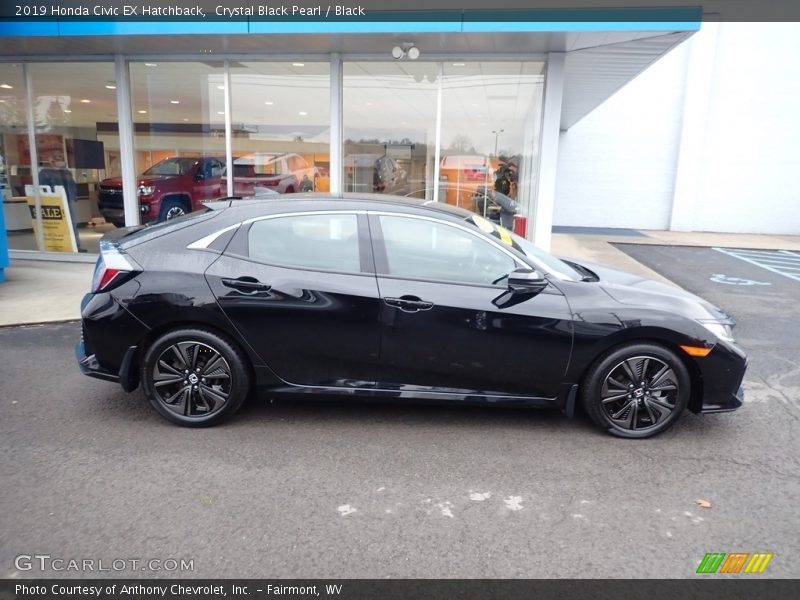 Crystal Black Pearl / Black 2019 Honda Civic EX Hatchback