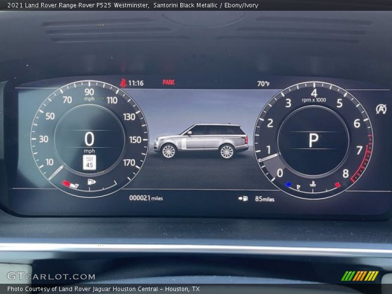 Santorini Black Metallic / Ebony/Ivory 2021 Land Rover Range Rover P525 Westminster