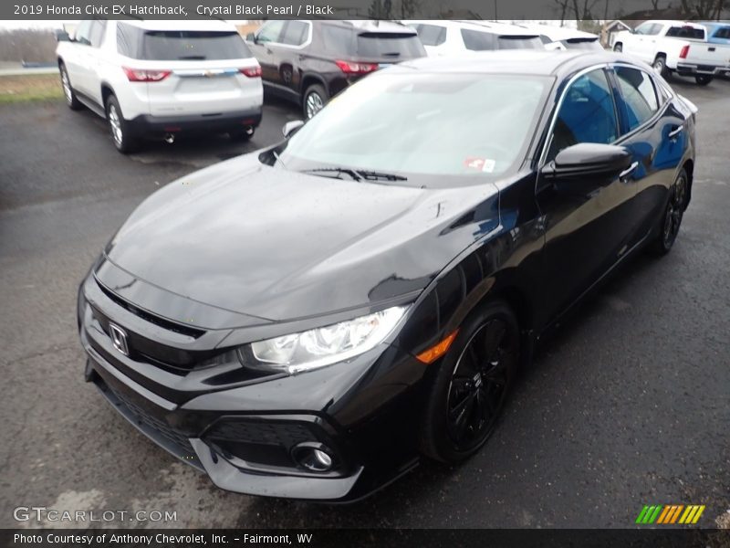 Crystal Black Pearl / Black 2019 Honda Civic EX Hatchback