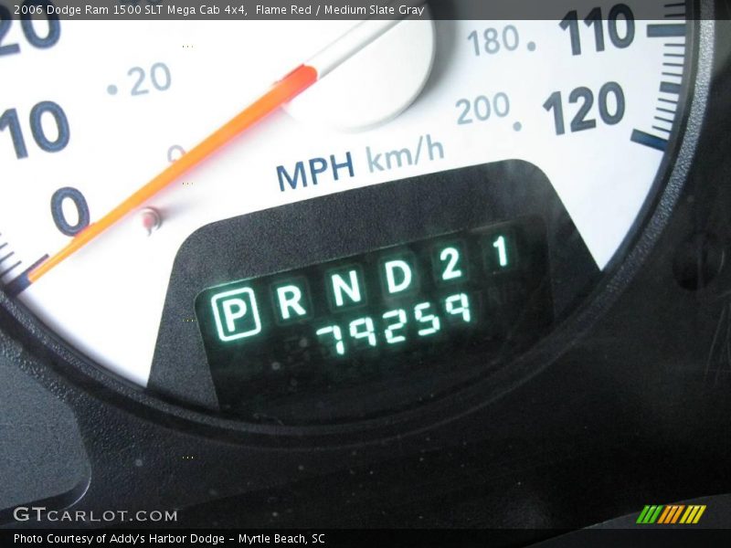 Flame Red / Medium Slate Gray 2006 Dodge Ram 1500 SLT Mega Cab 4x4