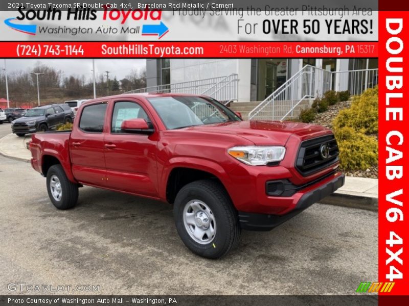 Barcelona Red Metallic / Cement 2021 Toyota Tacoma SR Double Cab 4x4