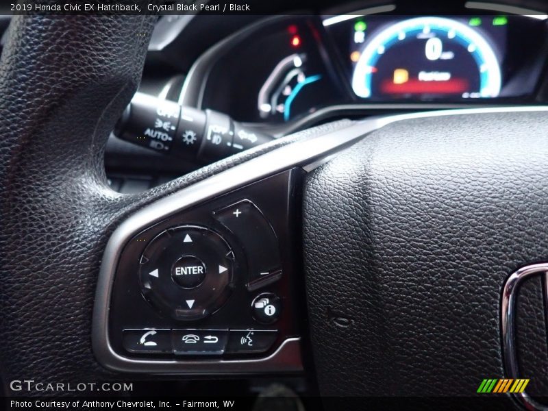 Crystal Black Pearl / Black 2019 Honda Civic EX Hatchback