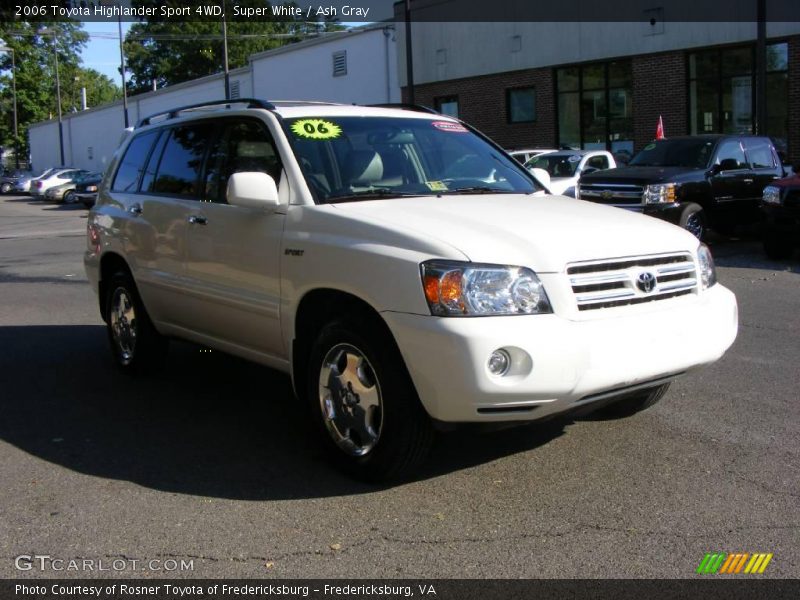 Super White / Ash Gray 2006 Toyota Highlander Sport 4WD