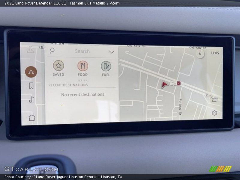 Navigation of 2021 Defender 110 SE