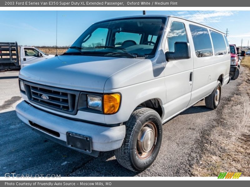 Oxford White / Medium Flint 2003 Ford E Series Van E350 Super Duty XL Extended Passenger