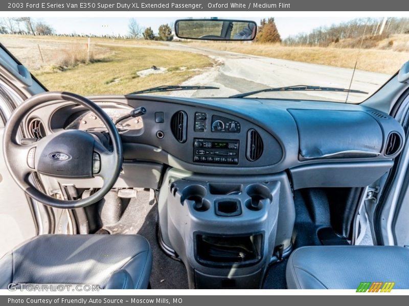 Oxford White / Medium Flint 2003 Ford E Series Van E350 Super Duty XL Extended Passenger
