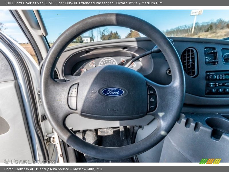 Oxford White / Medium Flint 2003 Ford E Series Van E350 Super Duty XL Extended Passenger