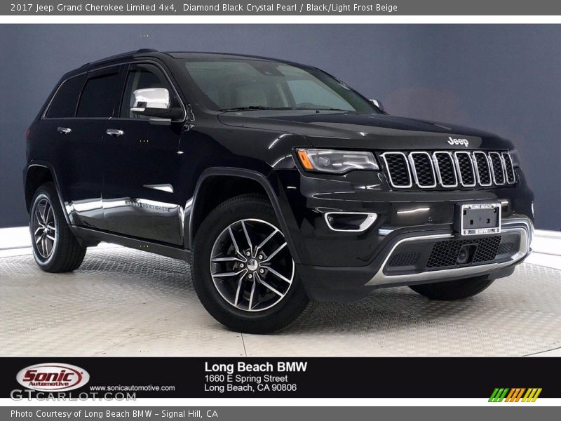 Diamond Black Crystal Pearl / Black/Light Frost Beige 2017 Jeep Grand Cherokee Limited 4x4