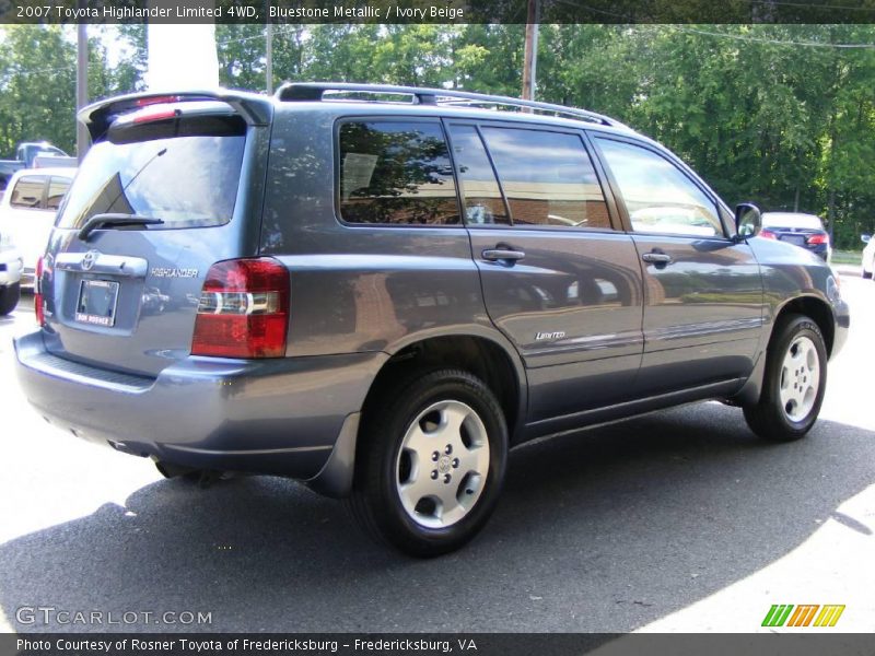 Bluestone Metallic / Ivory Beige 2007 Toyota Highlander Limited 4WD