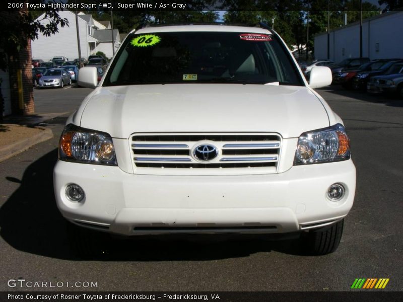 Super White / Ash Gray 2006 Toyota Highlander Sport 4WD