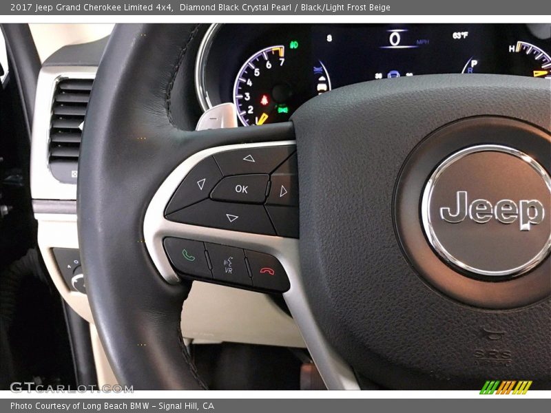 Diamond Black Crystal Pearl / Black/Light Frost Beige 2017 Jeep Grand Cherokee Limited 4x4