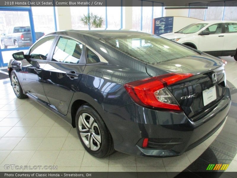 Cosmic Blue Metallic / Gray 2018 Honda Civic LX Sedan