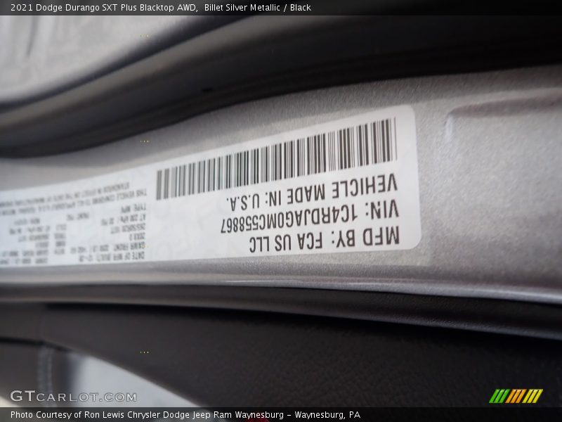 Billet Silver Metallic / Black 2021 Dodge Durango SXT Plus Blacktop AWD