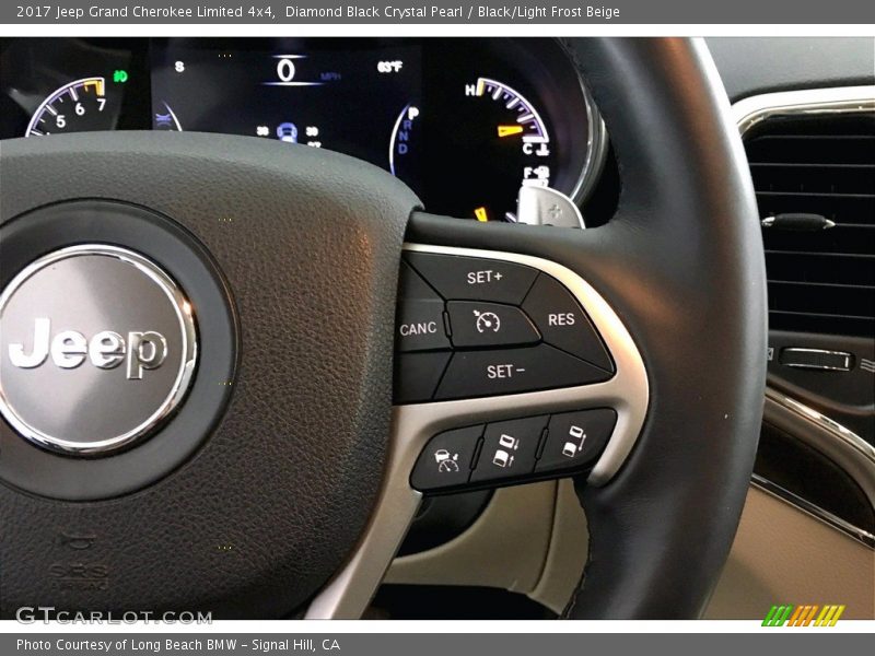 Diamond Black Crystal Pearl / Black/Light Frost Beige 2017 Jeep Grand Cherokee Limited 4x4